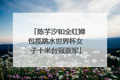 陈芋汐和全红婵包揽跳水世界杯女子十米台冠亚军