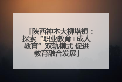 陕西神木大柳塔镇：探索“职业教育+成人教育”双轨模式 促进教育融合发展