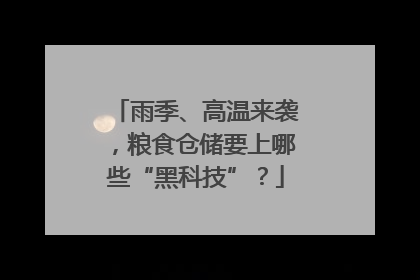 雨季、高温来袭，粮食仓储要上哪些“黑科技”？