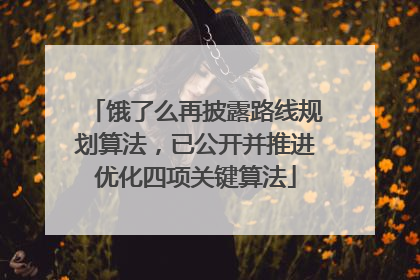 饿了么再披露路线规划算法，已公开并推进优化四项关键算法