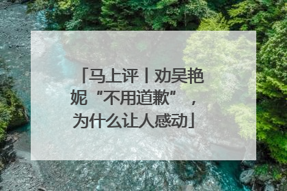马上评丨劝吴艳妮“不用道歉”，为什么让人感动