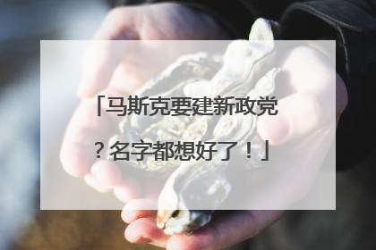 马斯克要建新政党？名字都想好了！