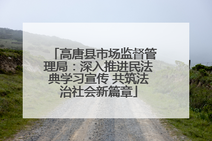 高唐县市场监督管理局：深入推进民法典学习宣传 共筑法治社会新篇章