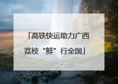 高铁快运助力广西荔枝“鲜”行全国