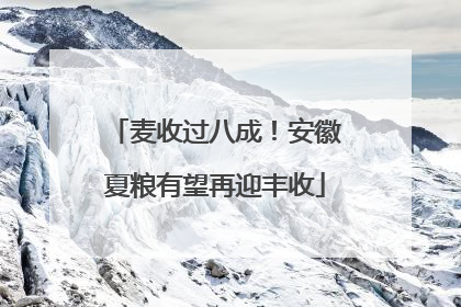 麦收过八成！安徽夏粮有望再迎丰收