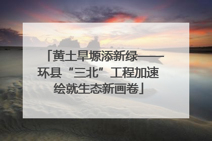 黄土旱塬添新绿——环县“三北”工程加速绘就生态新画卷