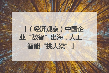 （经济观察）中国企业“数智”出海，人工智能“挑大梁”