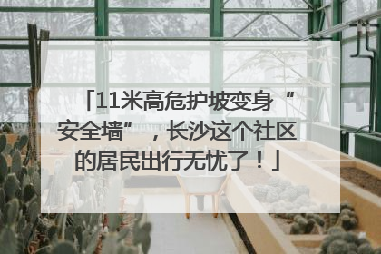 11米高危护坡变身“安全墙”，长沙这个社区的居民出行无忧了！