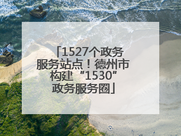 1527个政务服务站点！德州市构建“1530”政务服务圈