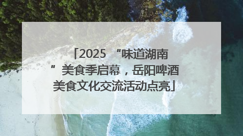 2025 “味道湖南”美食季启幕，岳阳啤酒美食文化交流活动点亮