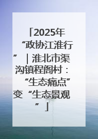 2025年“政协江淮行”｜淮北市渠沟镇程阁村：“生态痛点”变“生态景观”