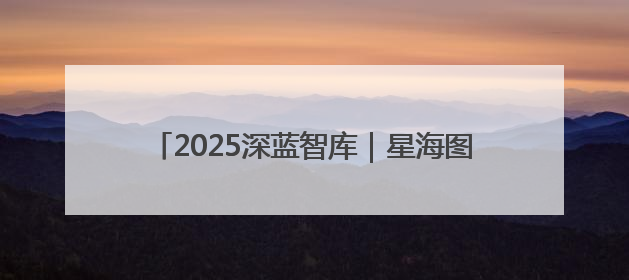 2025深蓝智库｜星海图：“一脑多形”成为可能