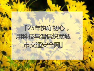 25年执守初心，用科技与温情织就城市交通安全网
