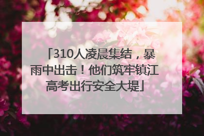 310人凌晨集结，暴雨中出击！他们筑牢镇江高考出行安全大堤