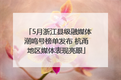 5月浙江县级融媒体潮鸣号榜单发布 杭甬地区媒体表现亮眼