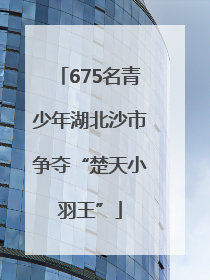 675名青少年湖北沙市争夺“楚天小羽王”